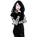 tuduoms Black Punk Gothic Hoodie Women Long Sleeve Zip Up Hoodie Moon Jacket Top Long Sweatshirts Plus Size Y2k Goth Clothing