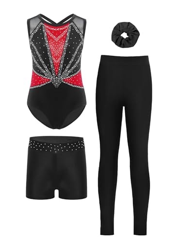 Tenue gymnastique fille avec shorts ensemble de danse et juste au corps