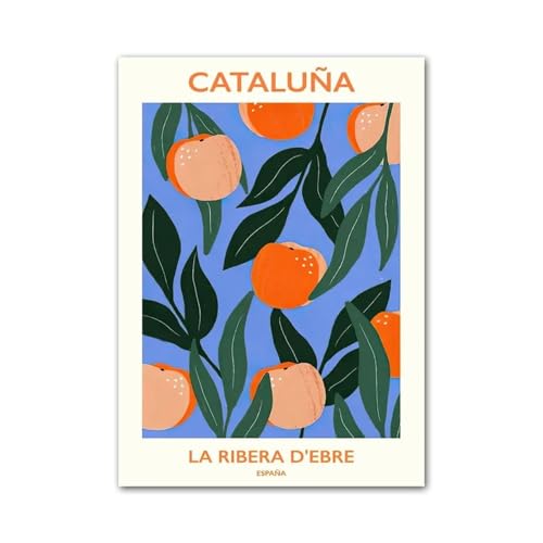 Toile rétro marché aux fruits pour décorer un bar de maison ou un grand salon