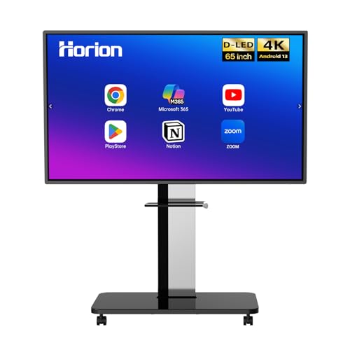 Image of HORION 65-Inch 4K Digital Whiteboard, Smart Board for Classroom & Office | Android 13 Google Play, 40-Pt Anti-Glare Touch, Wireless Screen Share, Dual Speaker, Wi-Fi 5, Wall Mount & 18-Month Warranty