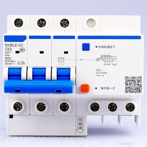 Disjoncteur différentiel AC 230/400 V pour tableau électrique standard
