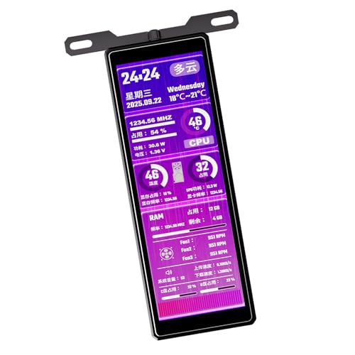 Boîtier d'ordinateur miniature avec écran LCD IPS de 4,5" et ventilateur 5500 tr/min