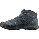 Salomon X ULTRA PIONEER MID Gore-tex Impermeables ...: Cualquier clima: Dos tipos de goma y una zona estampada en el talón se agarran al suelo, ofreciéndote mayor control si hay barro Por su parte, la membrana GORE-TEX impermeable no deja pasar la humedad Sujeción del pie segura: La construcción SensiFit...