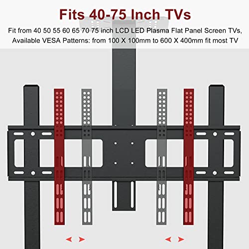 Soporte móvil resistente para TV REMYS para 40-75 pulgadas miniatura 3