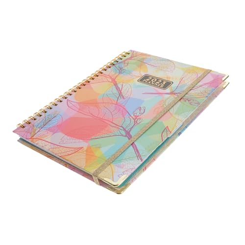 KICHOUSE Planificador travelers notebook agendá agenda cuaderno de planificación notepad semanalmente cuaderno calendario organizador trabajar diario engrosado Computadora portátil papel