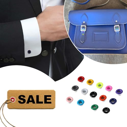 210 Stück ösen Set 3mm Metallösen, Bunte Planenösen Mit Aufbewahrungsbox, ösen Und ösen ösen Kit Eyelets Grommet Set Arbige ösen Mit Unterlegscheiben Für Taschen Schuhe Kleidung Handwerk, Kleidung
