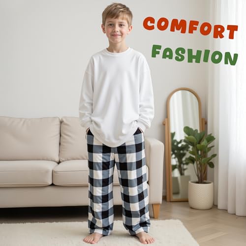 HONGTEYA Christmas Pants Boys Soft Long Loose Pants Bottom Indoor Outdoor Xmas Holiday Trousers4
