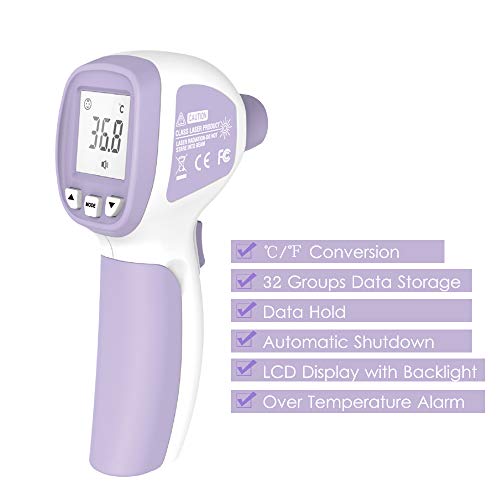 fantaxi Termômetro digital de LCD LCD Sem contato Infravermelho Testa Termômetro Febre Termômetro Me