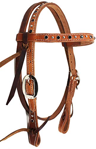 CHALLENGER Amish USA Horse Saddle Tack Bridle Western Leather Headstall Pony 78RT13PR