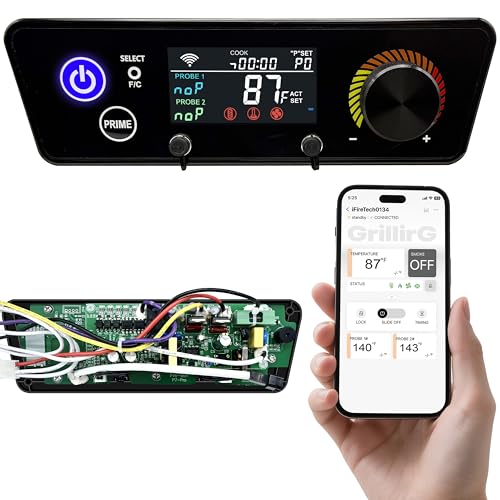 PID WiFi Pellet Grill Controller Compatible with Pit Boss Copper Series - App Controlled Thermostat Board Replacement for Austin XL 1000 Classic 700 Lexington 500 (Fits CAT-02-PG-AMP)
