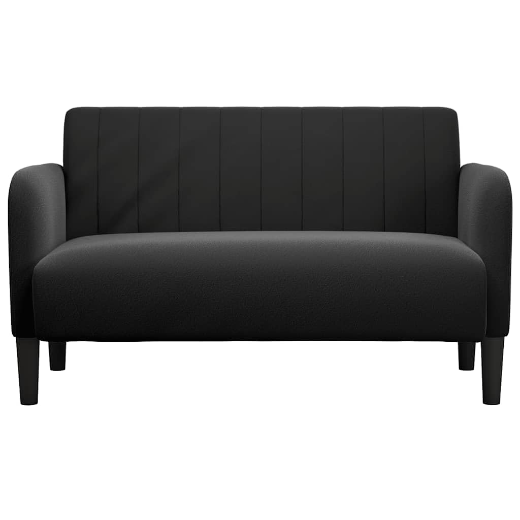vidaXL Sofá Loveseat Terciopelo Negro 109 cm