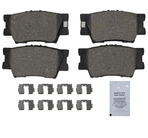 Image of HUSCH D1212 Rear Ceramic Brake Pads Kit Fit For Lexus ES300h 2013-2018, For ES350 2007-2018, For HS250h 2010-2012, For Pontiac Vibe 2009-2010, For Toyota Avalon 2008-2018, For Camry 2007-2023