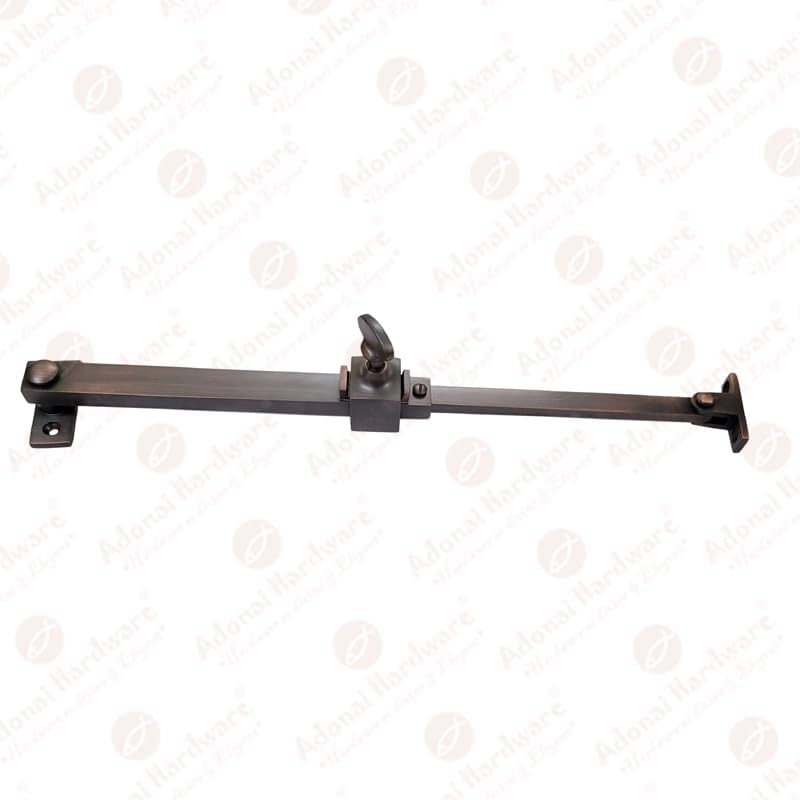 Adonai Hardware "Hodaiah Brass Telescopic Casement Sliding Window Stay (7.4 Inch x 2 Pack, Oil Rubbed Bronze)
