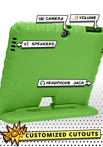 Cooper Dynamo [Rugged Kids Case] Protective Case For Samsung Galaxy Tab 4 10.1, Galaxy Tab 3 10.1 2013/2014 Released Only | Child Proof Cover With Stand, Handle (Green) #TOP5