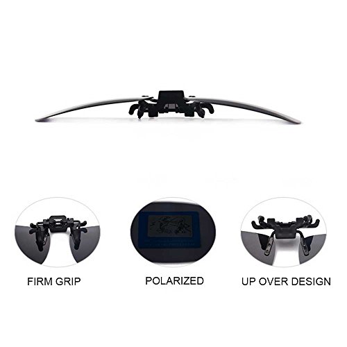 Polarized Clip-on Sunglasses with Flip Up Function Anti-Glare UV 400 Driving Glasses Clip-on for Prescription Glasses3