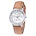 Produktbild Gusaman Lederband Quarz-Mode-Uhr F309-A Damenuhren Damen-Armbanduhr Top-Marke Luxuxmädchen Quartzwatch Farbe: Beige