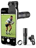 MIAO LAB 10X Telephoto Lens & 200mm Macro Lens, 2-in-1 Aluminum Phone Camera Lens Kit with Universal Clip. Phone Lens Attachment Fit for iPhone 16/15/14/13, Samsung, Android Phone and Most Smartphone