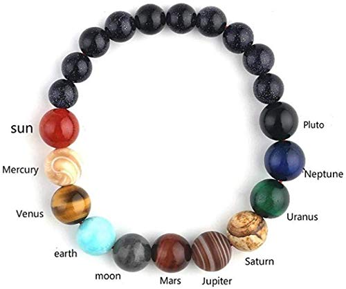 Comelyjewel Black Lava Stone 7 Chakra Bracelets Rock Bead Elastic Natural Stones Gemstones Yoga Beads Bracelets for Men Women Jewelry2
