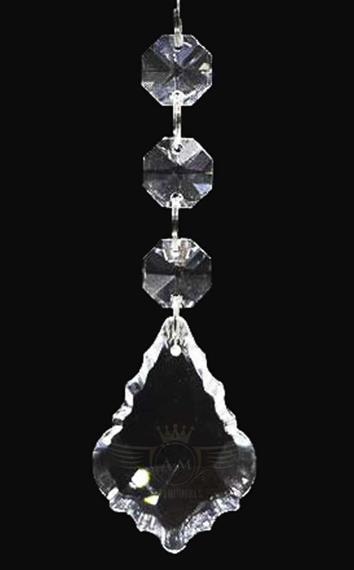 AM ENTERPRISES Arch!SMAN 30PC Crystal Chandelier Parts Prisms Suncatchers Garland Glass Beads Split Rings Pendants Balls-image-3
