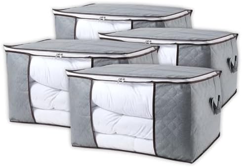 Kit 4 Organizadores de Armário Roupas Cobertores – Caixas Dobráve...