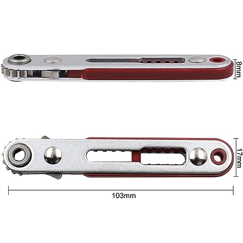 BBTISG Mini-Ratschen-Schraubendreher, 90 Grad, Mini-Mikro-Ratsche, Sechskant, Zwei-Wege-Ratsche, Flachkopf-Schraubendreher, 2 Stück – Bild 3