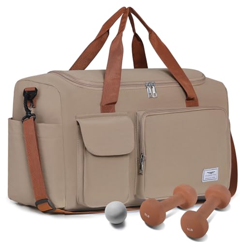 Image of FIORETTO Women's Gym Duffle Bag with Shoes Compartment, 30L Capacity, Ideal for Travel, Gym, Sports, Duffel, Weekender
