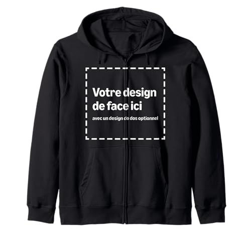 Sweat À Capuche Zippé Personnalisé Recto-Verso