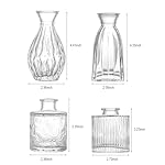 Glass Bud Vases Set of 4, 4 Sizes of Small Flower Vase for Party or Home Table Decorations - Image 2