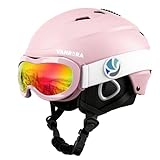 VANRORA Kids Ski Helmet and Goggles Set - Safety-Certified...
