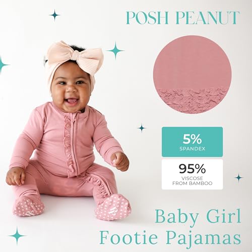 Image of Posh Peanut Baby Rompers Pajamas - Newborn Sleepers Boy Clothes - Kids One Piece PJ - Soft Viscose from Bamboo