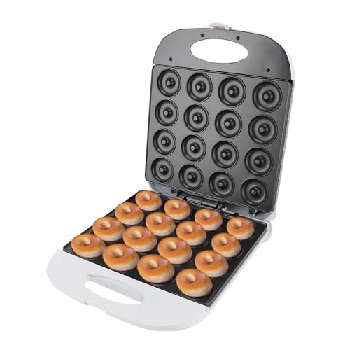 LOCADENCE Mini Donut Maker, 1400W 16 Hojos Máquina Donas Eléctricas Antiadherentes para Tocadines para Desayunos Hogar Postres, Reuniones Familiares Fiesta