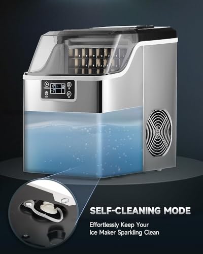 Macchina per il ghiaccio, produce 30 kg/24 ore, con funzione autopulente e pannello LCD, ideale per casa, ufficio, bar e ristorante