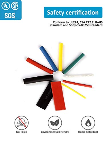 Innhom HST-650C 650Pcs Heat Shrink Tubing Innhom Heat Shrink Tube Wire Shrink Wrap Ul Approved Ratio 2:1 Electrical Cable Wire Kit Set Long Lasting Insulation Protection thumb #1