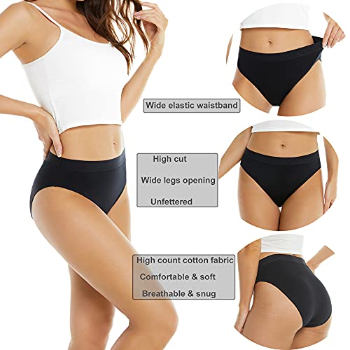 Image of Women Cotton Underwear Hi-Cut Briefs 5-Pack