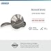 Schlage F51A ACC 619 Accent Door Lever, Keyed Entry Lock, Satin Nickel