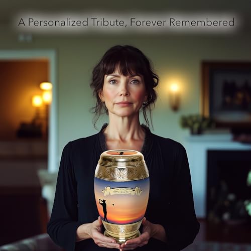 Image of Golf Cremation Urns for Human Ashes Adult Male Decorative Urns for Ashes