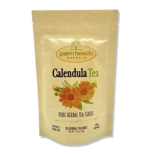 Calendula Tea - Pure Herbal Tea Series by Palm Beach Herbals (30 ...