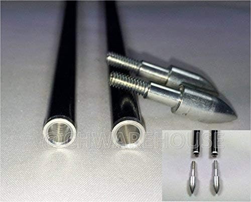 Capitano Archery Fiberglass Target Practice Arrows with Nocks & Fletches with Screw-in Tips