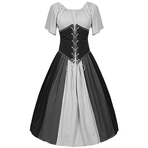 Robe médiévale femme pour soirées gothiques et cosplay d'Halloween