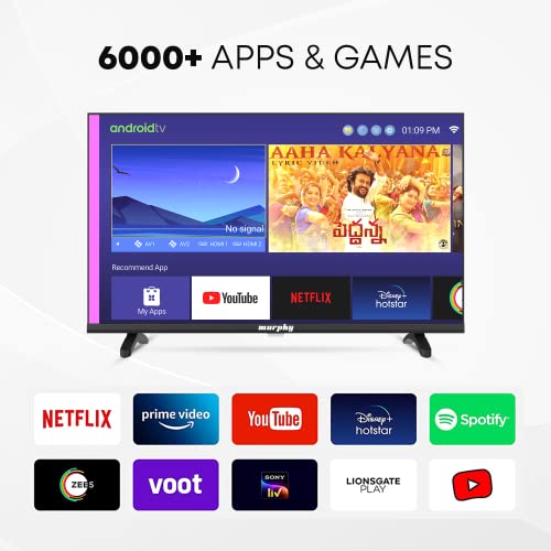 Image of Murphy 80 cm (32 inches) HD Ready Android Smart LED TV with Air Voice Control Remote| MB3200ST