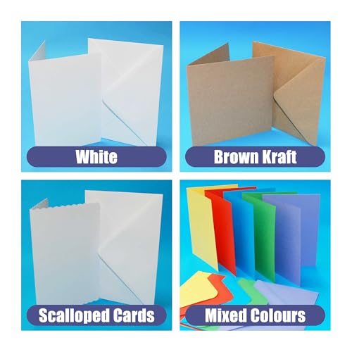 Image of Craft UK W110 A6 Hammered Card and Envelope Pack of 50 - Ivory