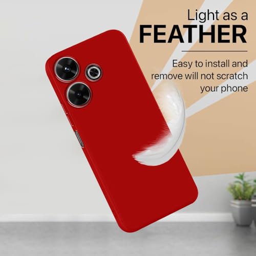 Image of Back Cover for Mi Redmi 13 5G / 4G / Poco M6 Plus 5G | Full Camera Protection | Premium Liquid Silicon Case | Flexible Bumper Case for Mi Redmi 13 5G / 4G / Poco M6 Plus 5G (Red)