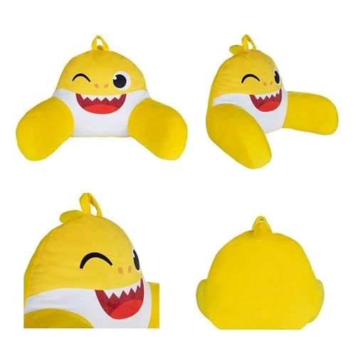 Baby Shark Kids Back Resting Pillow For Reading And Watching Tv – Bed Rest Pillow With Arms To Lounge With Comfortable Back Support – Great For The Bed Or Couch #TOP2