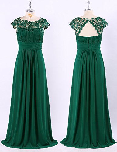 Ever-Pretty Women's Cap Sleeve Chiffon Neckline Ruched Lace Formal Evening Gowns 09993 - Image 7