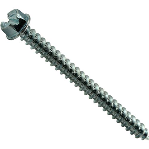 Hard-to-Find Fastener 014973266189 Slotted Hex Washer Sheet Metal Screws, 12 x 2-1/2-Inch, 100-Piece