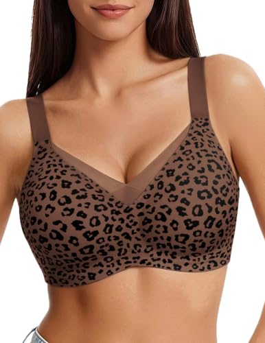 Image of Avidlove Womens Seamless Bras V Mesh Comfort Bralette Everyday T-Shirt Bra | wireless comfort with jelly lift; soft breathable; seamless back smooth; widded straps and side wings; full coverage