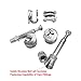 LOOTICH Fixing Screw Eccentric Cam Ø15mm and Bolts Fitting Dowels M6x40mm with Pre-Inserted Nuts M6 for Flat Pack Furniture Cabinet Locking Connecting (34 Set)
