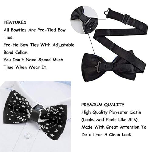 Supdreamc Men's Classic Bow Tie - Adjustable Length for Weddings & Parties3