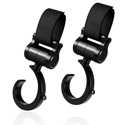 Crochet pour chariot de bébé pour accrocher vos sacs à provisions accessoire poussette pour chariot de bébé crochet pour chariot de bébé. Pack de 2 Adaptation universelle crochet pour sac à roulettes