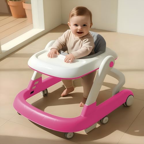 Image of StarAndDaisy Baby Walker for 6-18 Month Baby Boy & Girl /Height Adjustment, Speed Control /Baby Walker for Kids with Safety Wheels and Comfortable Seat (Pink)